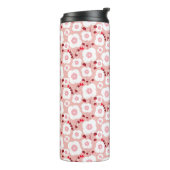Neutrale stoffen - Poppies roze Thermosbeker (Gedraaid links)