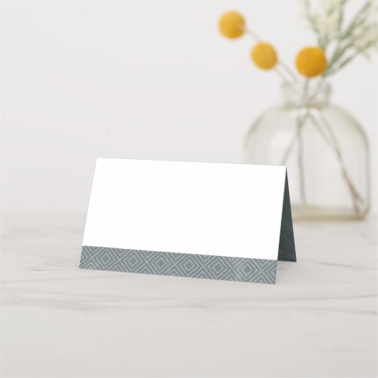 Neutrale Stone Slate Marble Tent Place Card Plaatskaartje (Voorkant)