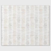 Neutrale strepen cadeaupapier (Vlak)