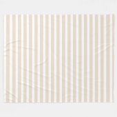 Neutrale strepen, crème en wit fleece deken (Voorkant (Horizontaal))