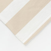 Neutrale strepen, crème en wit fleece deken (Hoek)