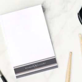 Neutrale strepen, monogrammen post-it® notes