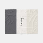 Neutrale strepen personaliseren naam fleece deken (Voorkant (Horizontaal))
