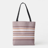 Neutrale strepen tote bag (Achterkant)