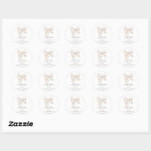 Neutrale strik baby shower favor sticker (Vel)