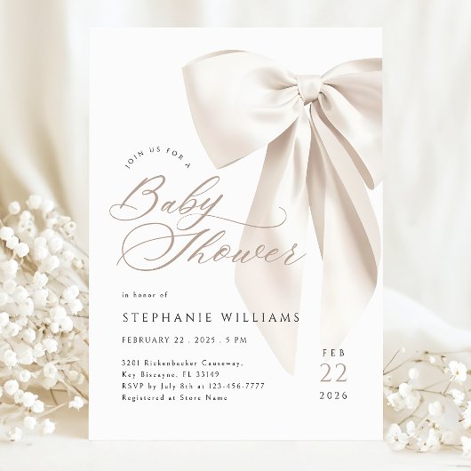 Neutrale Strik Baby Shower Kaart