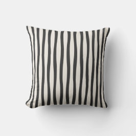 Neutrale Stripe Slaapkamer Kussen | Preppy Grijs &