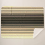 Neutrale Stripes Sherpa Blanket 60 x 80 inch Sherpa Deken (Voorkant (horizontaal))