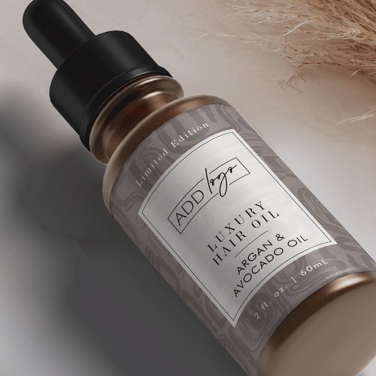 Neutrale Tan Boheemse Logo 2OZ Druppelfles Etiket
