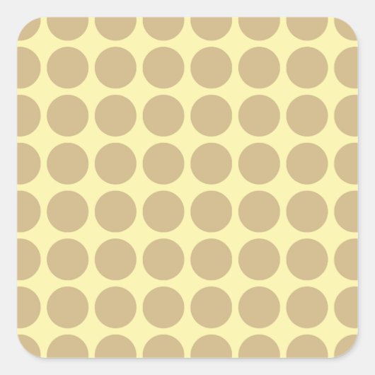 Neutrale Tan Cream-Stippen Vierkante Sticker (Voorkant)