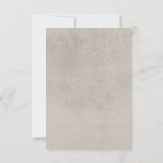 Neutrale Tan Wildbloemen Moderne Reactie Kaart (Achterkant)