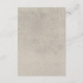 Neutrale Tan Wildflower Moderne details Informatiekaartje (Achterkant)