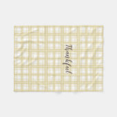 neutrale tartan-herfst fleece deken (Voorkant (Horizontaal))