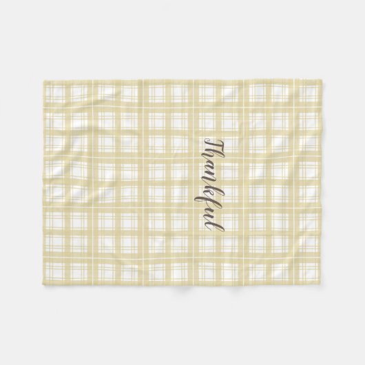 neutrale tartan-herfst fleece deken (Voorkant (Horizontaal))