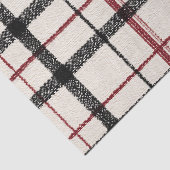 Neutrale tartan wit zwart en rood tissuepapier (Detail)