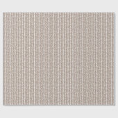 Neutrale Taupe Beige Bruine Witte Zigzag Strepen Cadeaupapier (Vlak)
