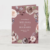 Neutrale Taupe Bloem QR Code Stof Roze Bruiloft (Voorkant)
