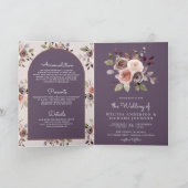 Neutrale Taupe Bloemencode QR Code Stof Paarse Bru (Binnen)