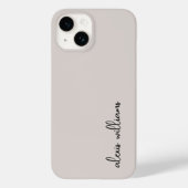 Neutrale Taupe Minimalistische Script handtekening Case-Mate iPhone Case (Achterkant)