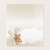Neutrale Teddy Bear Tent Place Card Kaart (Buitenkant ongevouwen)