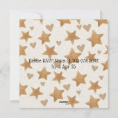 Neutrale Teddy Gender Reveal - Uitnodiging (Achterkant)