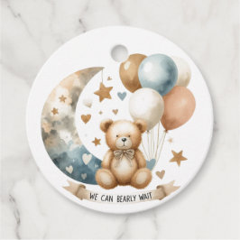 Neutrale Teddy Geslacht Onthulling Bedankjes Labels