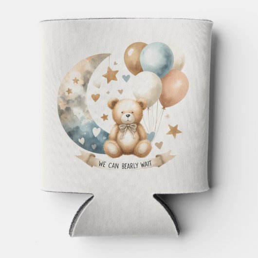 Neutrale Teddy Geslacht Onthulling Blikjeskoeler (Voorkant)