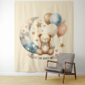 Neutrale Teddy Geslacht Reveal-Foto Achtergrond Wandkleed (In situ)