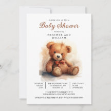 Neutrale Teddybeer Baby Shower