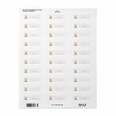 Neutrale Teddybeer Babyshower Retouradres Etiket (Full Sheet)