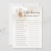 Neutrale teddybeer die weet dat mama het beste spe kaart (Voorkant)