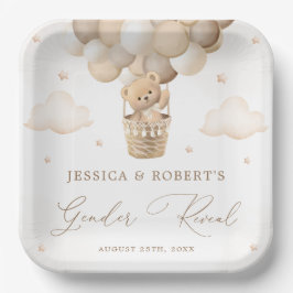 Neutrale teddybeer Geslacht onthullen Papieren Bordje
