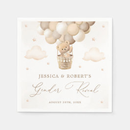 Neutrale teddybeer Geslacht onthullen Servet