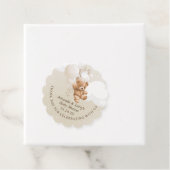 Neutrale Teddybeer met ballonnen Bedankjes Labels (In situ)