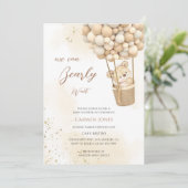 Neutrale Teddydbeer Baby Shower Kaart (Staand voorkant)