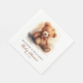 Neutrale Teddydbeer Baby Shower Servet (Hoek)