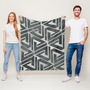 Neutrale Tegel Collectie - Geometrisch Fleece Deken