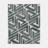 Neutrale Tegel Collectie - Geometrisch Fleece Deken (Voorkant)