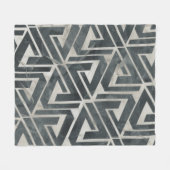 Neutrale Tegel Collectie - Geometrisch Fleece Deken (Voorkant (Horizontaal))
