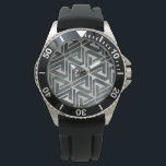 Neutrale Tegel Collectie - Geometrisch Horloge<br><div class="desc">Neutrale Tegel Collectie II van June Erica Vess. Kenmerken die geometrische vormen herhalen.</div>