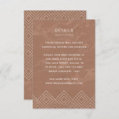 Neutrale Terracotta Clay Marble Enclosure Kaart (Voorkant / Achterkant)