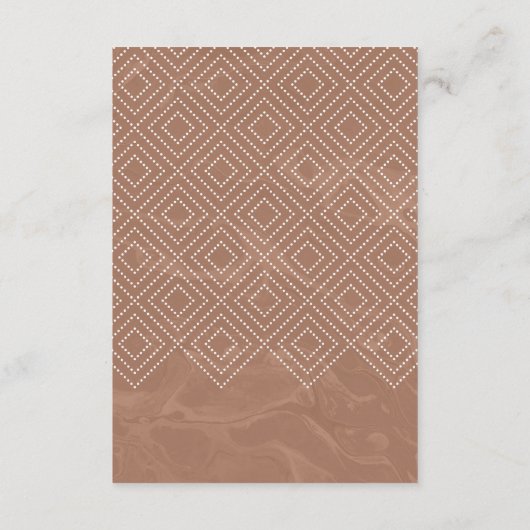 Neutrale Terracotta Clay Marble Enclosure Kaart (Achterkant)