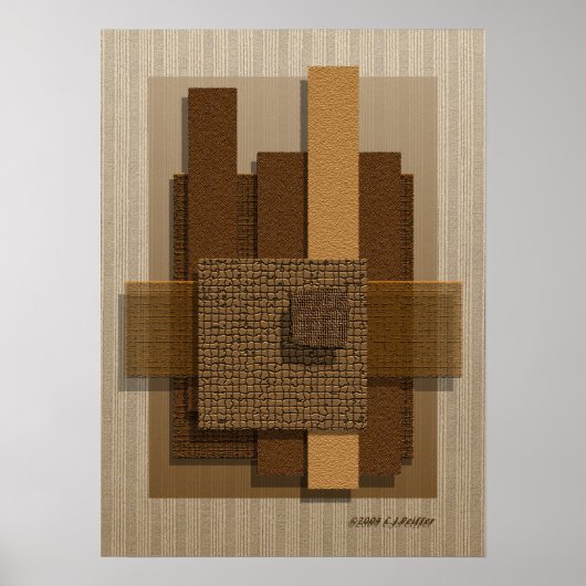 "Neutrale texturen en schaduwen" Poster (Voorkant)