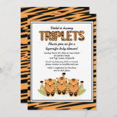 Neutrale tijgerdriplets Baby shower Kaart (Voorkant / Achterkant)