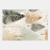 Neutrale tinten boeiend kerstmagie inpakpapier vel (Voorkant 2)