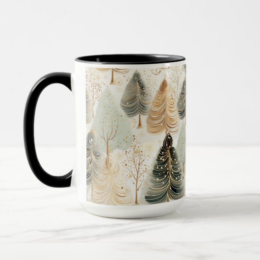 Neutrale tinten boeiend kerstmagie mok (Links)