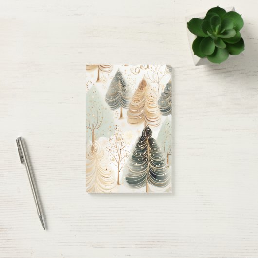 Neutrale tinten boeiend kerstmagie post-it® notes (Kantoor)