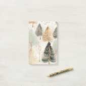 Neutrale tinten boeiend kerstmagie post-it® notes (Op bureau)