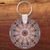 Neutrale Tinten Mandala Motief Sleutelhanger (Achterkant)