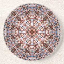 Neutrale Tinten Mandala Motief Zandsteen Onderzetter